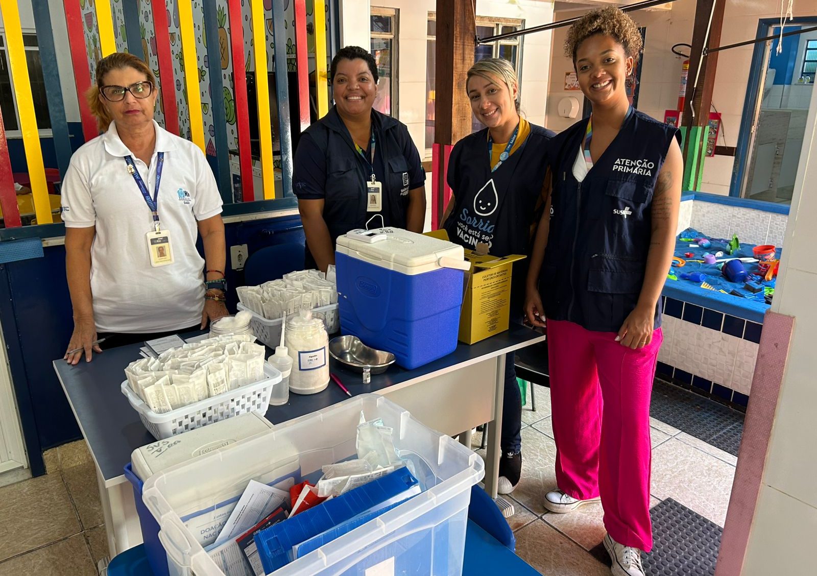 Vacinação de Influenza e Covid na Creche Tia Sônia Crispiniano – Equipe Poti