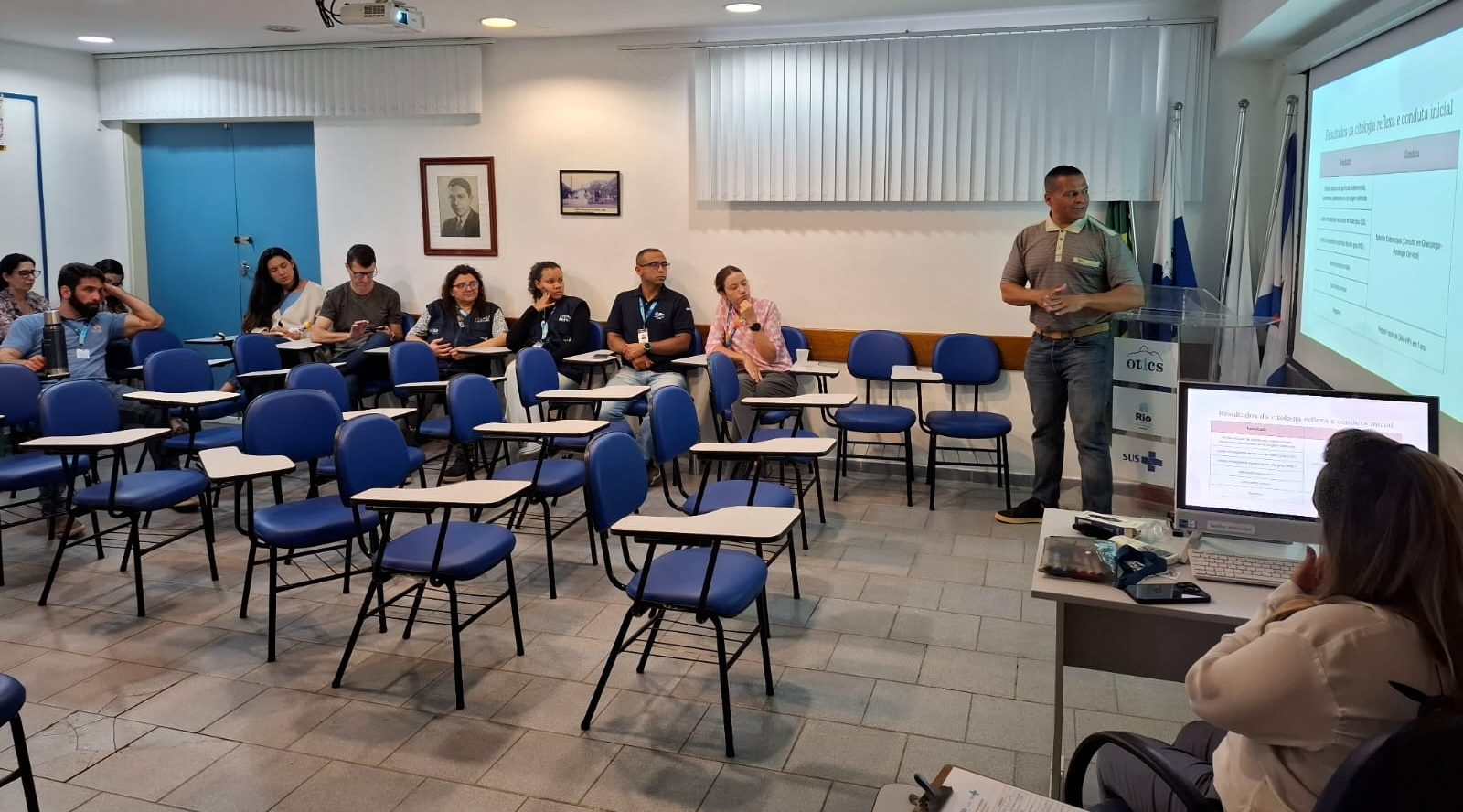 Treinamento sobre Coleta de Preventivo no CMS João Barros Barreto